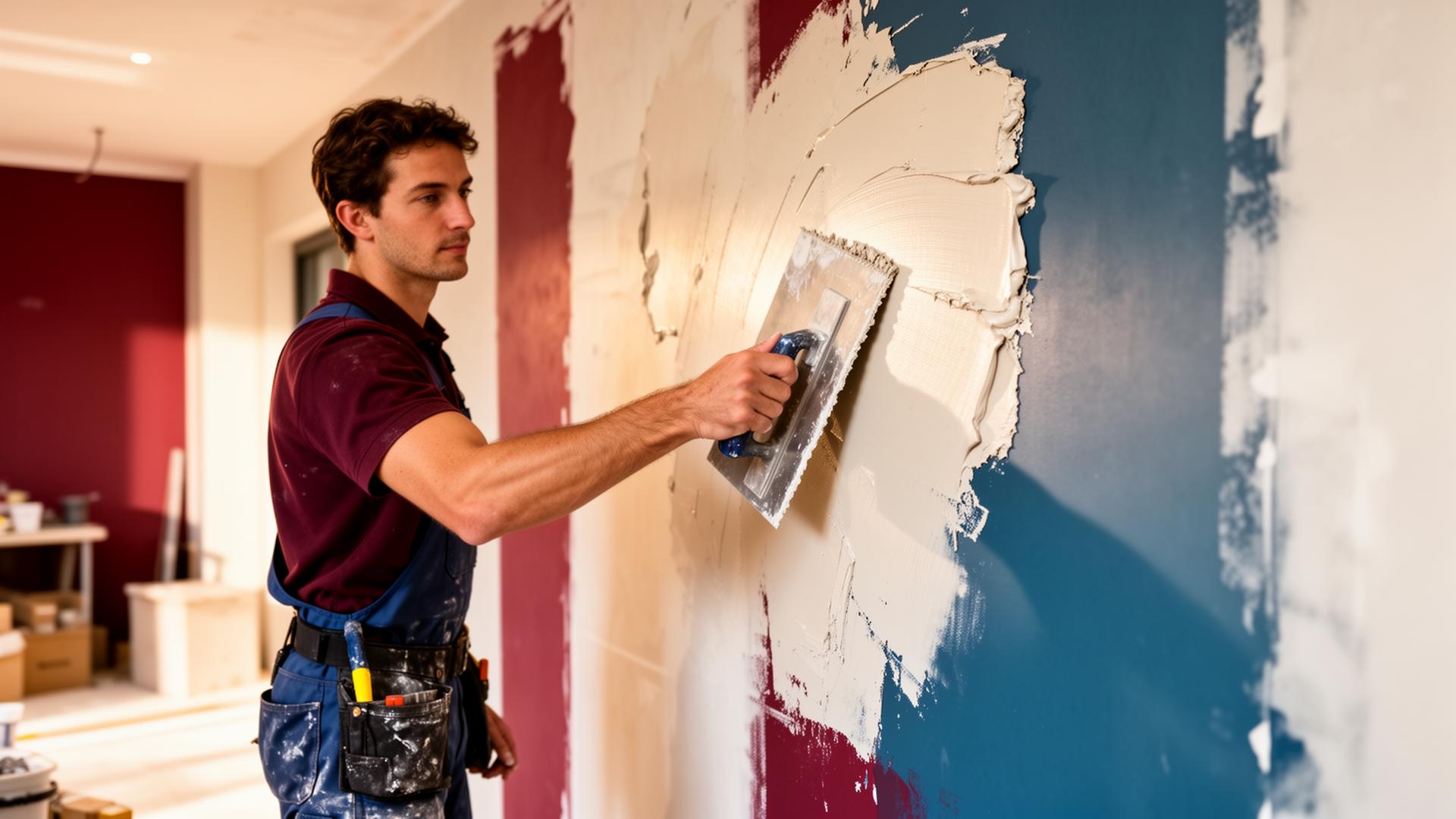 Drywall contractors finishing a wall in Jonesboro AR